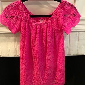 Lilly Pulitzer La Fortuna Lace off the shoulder XS